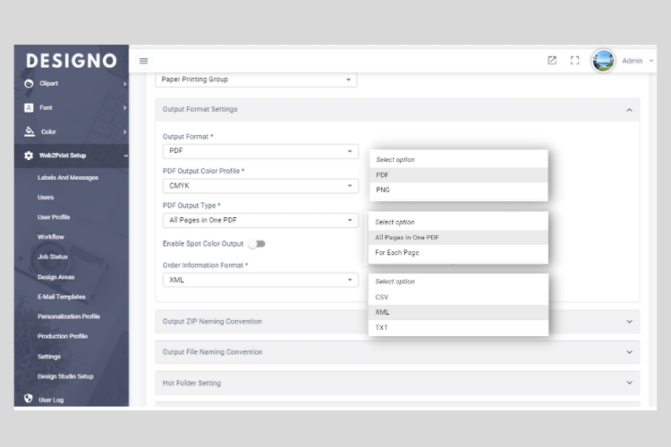 print ready output file formats