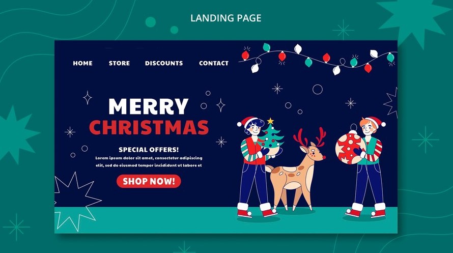 christmas theme landing page