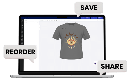 save and share tshirt design