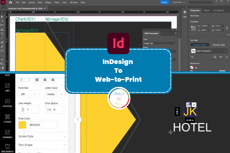 In- Design plugin for web to print
