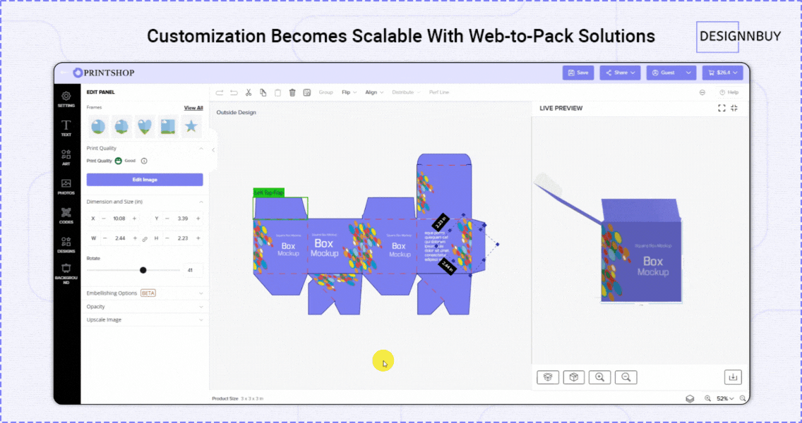 Web to Pack software by DesignNBuy