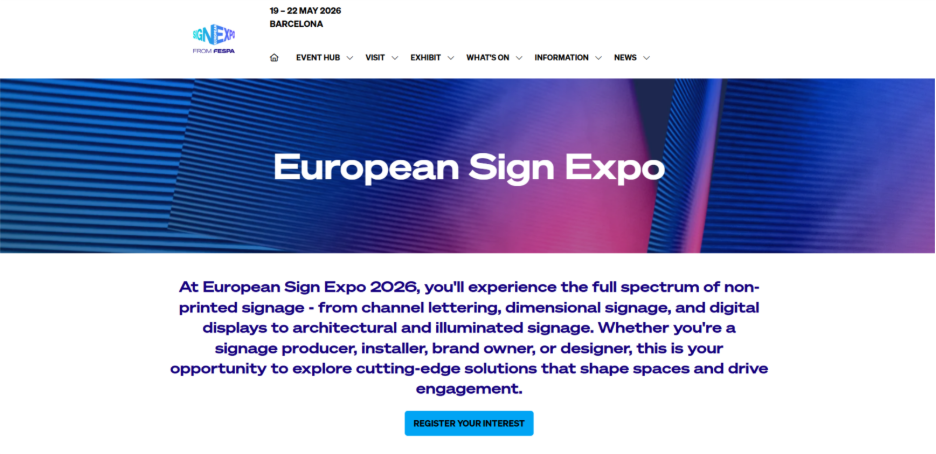 European Sign Expo — Part of FESPA 2026 - Printing Trade Shows and Events to Attend in Europe