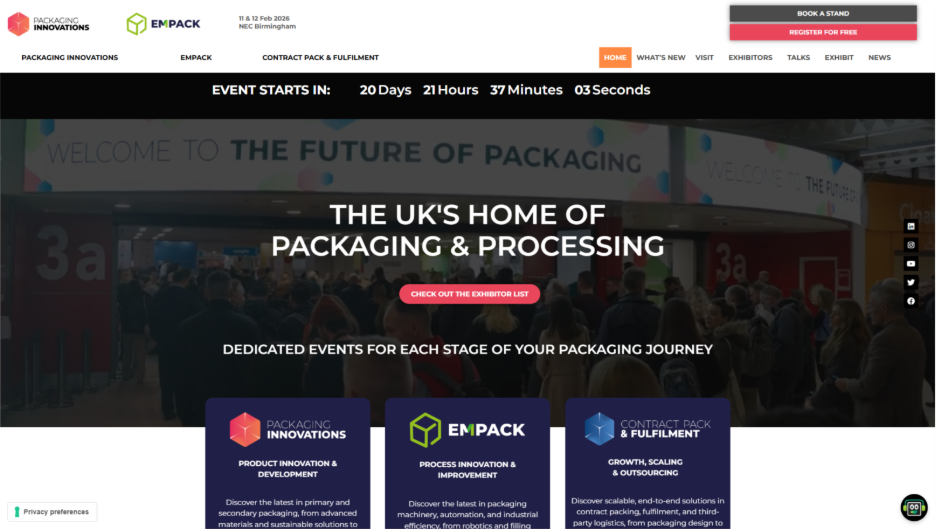 Packaging Innovations & Empack UK - Printing Trade Shows and Events to Attend in UK