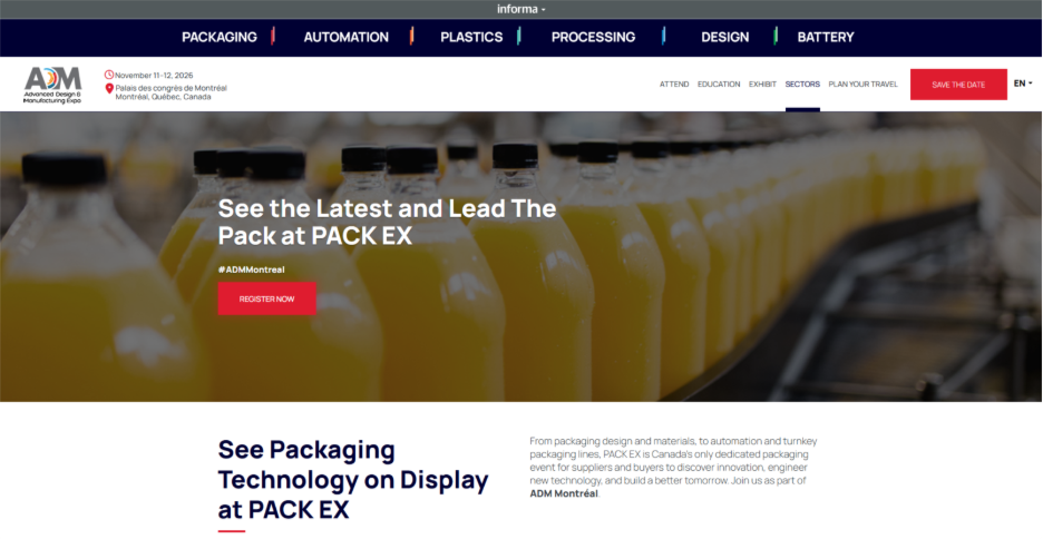 PACK EX Montreal - Printing Trade Shows in the Canada