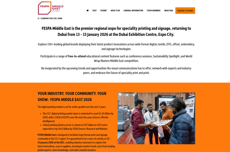 FESPA Middle East 2026 - Printing Trade Shows in the UAE 2026