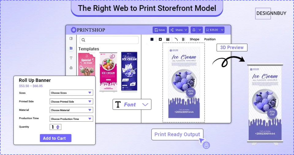 Choosing the right B2B and B2C web to print storefront model